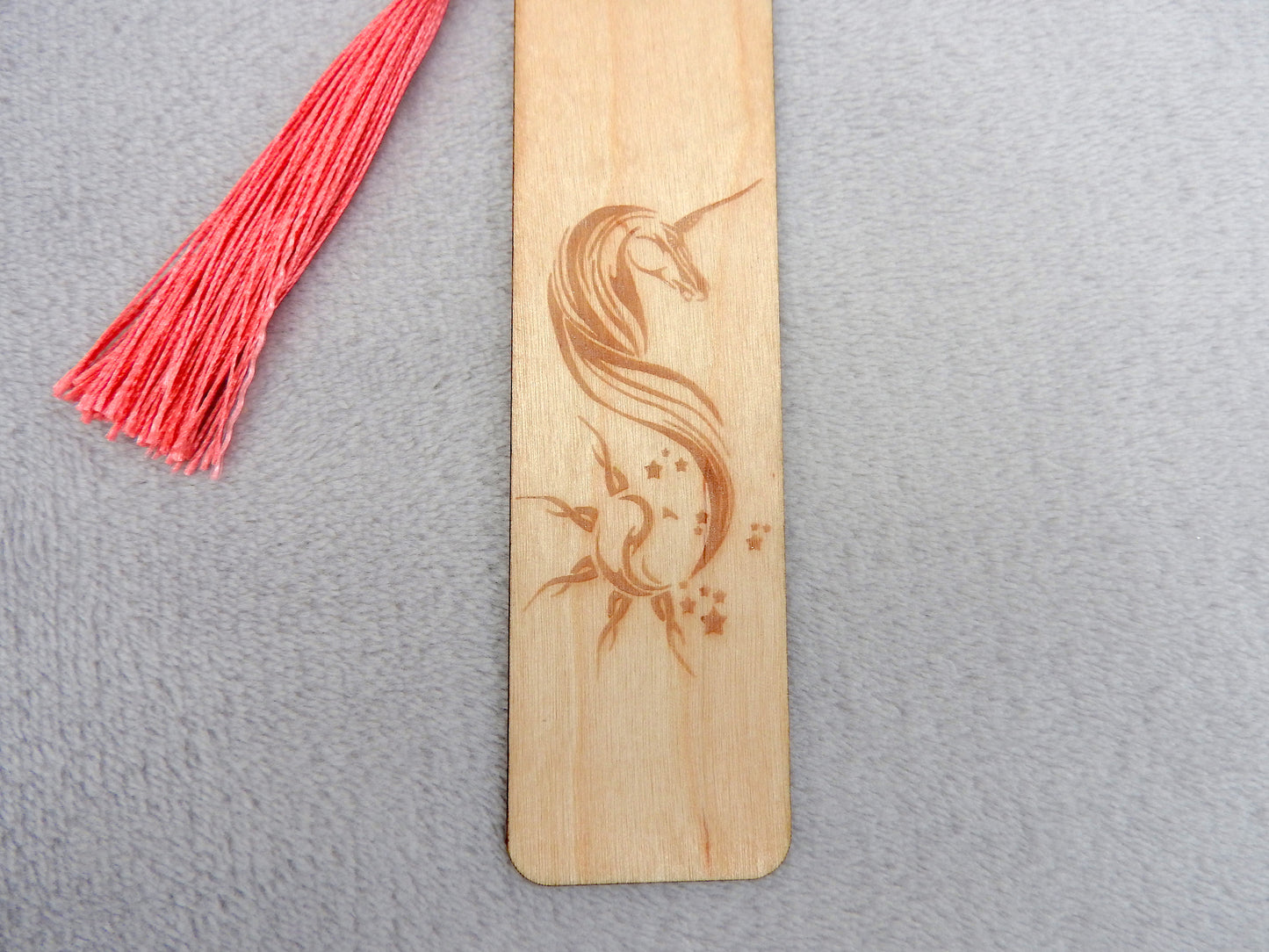Wood Unicorn Bookmark