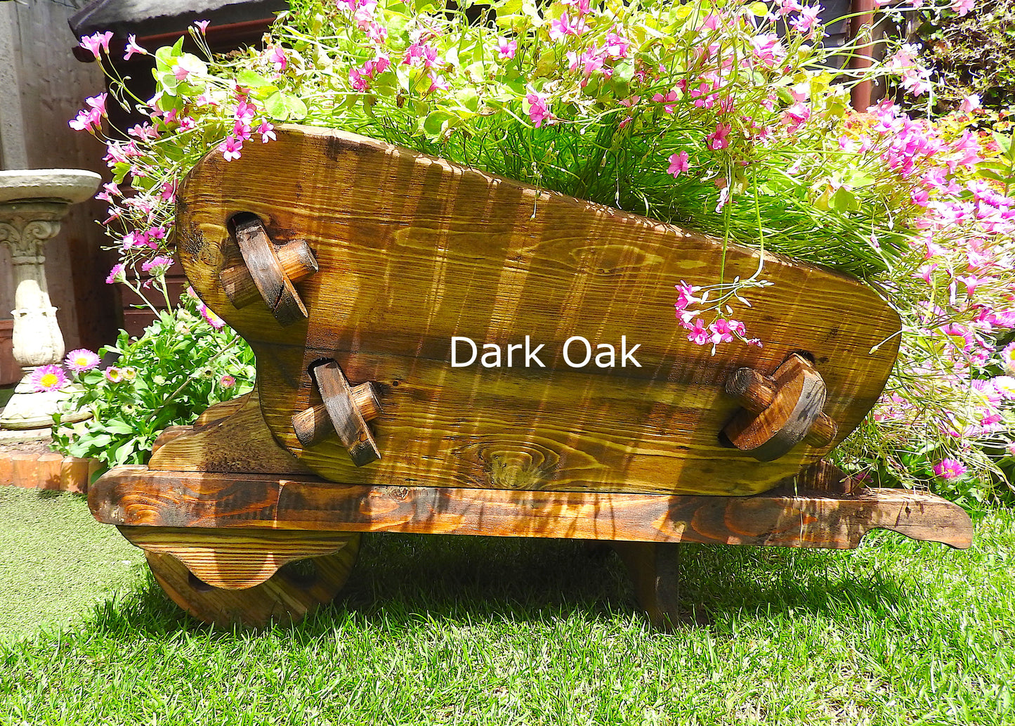 Wooden Wheelbarrow Planter – Decorative Garden & Patio Planter