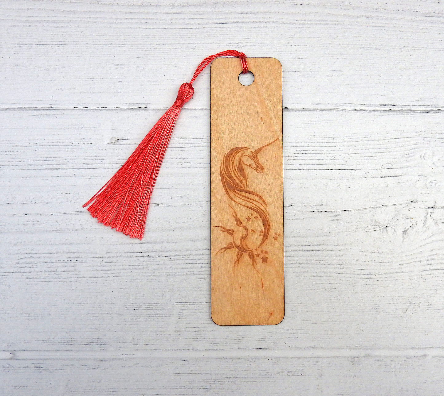 Wood Unicorn Bookmark