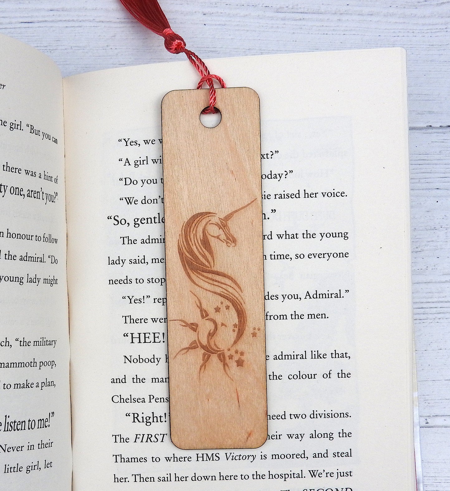 Wood Unicorn Bookmark