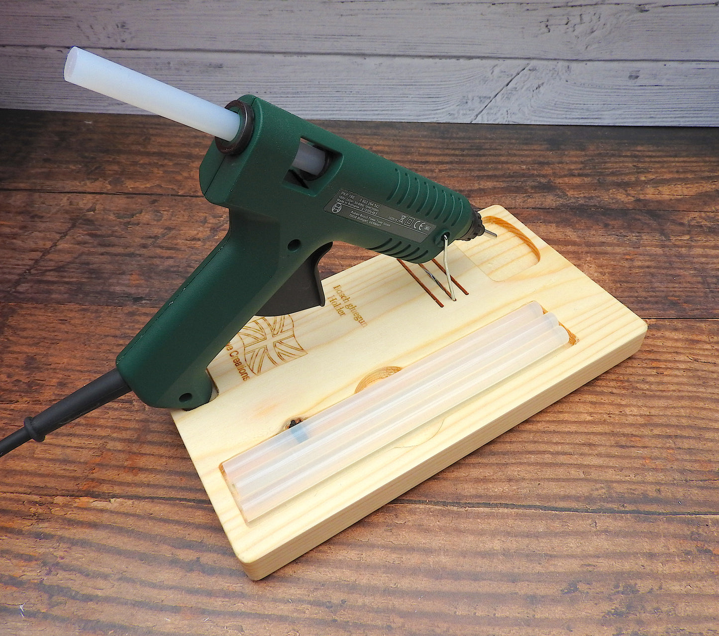 Wooden Hot Glue Gun Holder