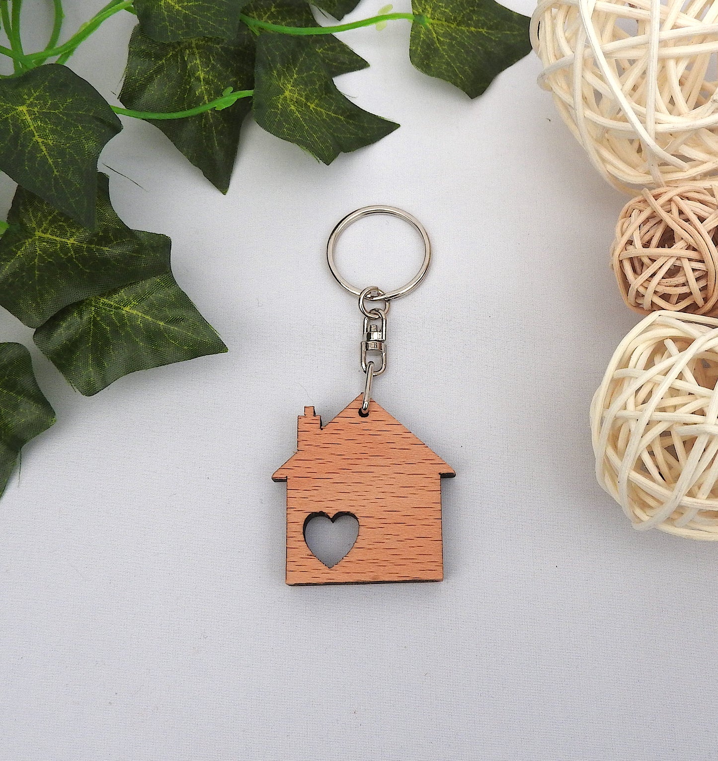 Wood House Keyring