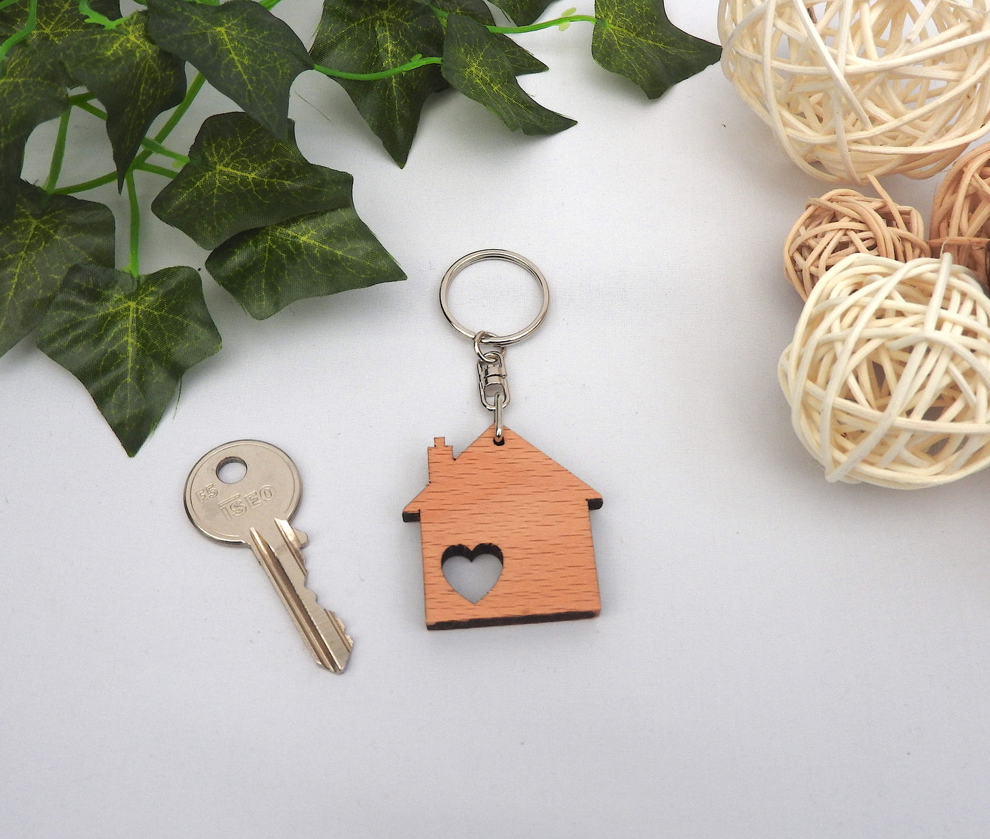 Wood House Keyring
