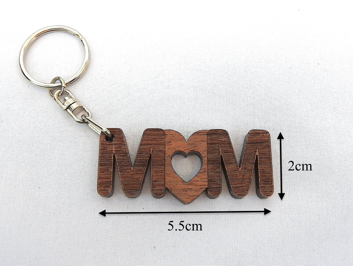 Wood MUM Keyring