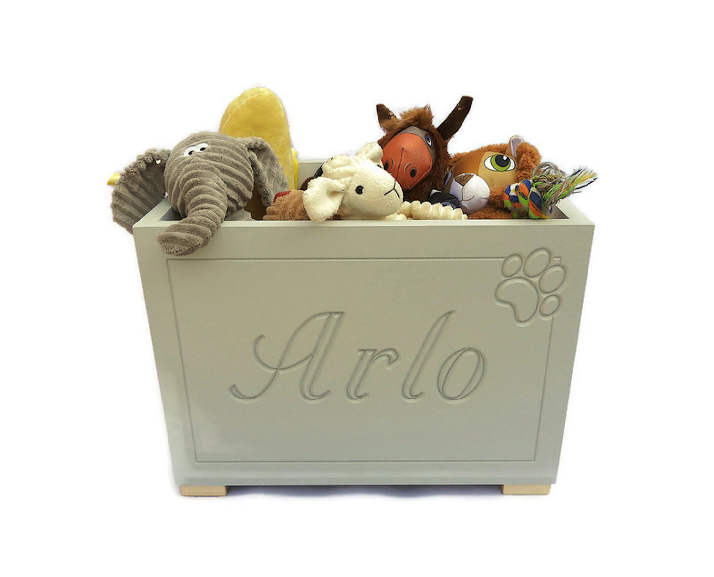 Personalised Wooden Dog Toy Box