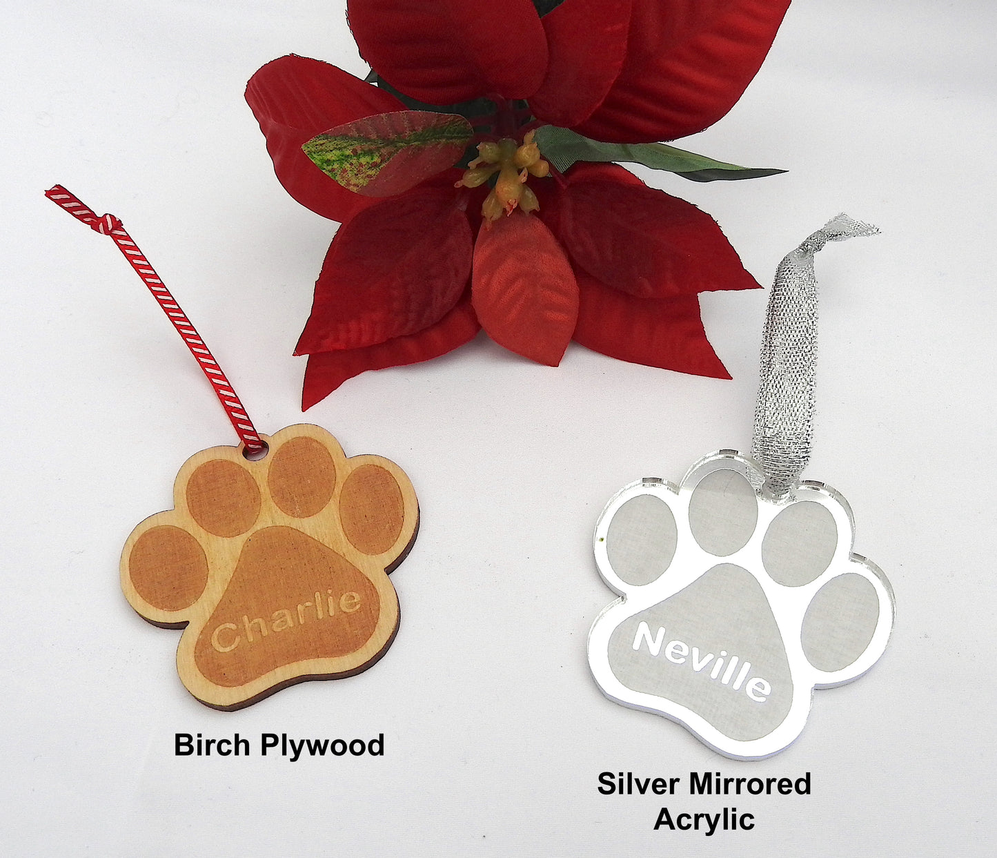 Personalised Pet Paw Christmas Decoration