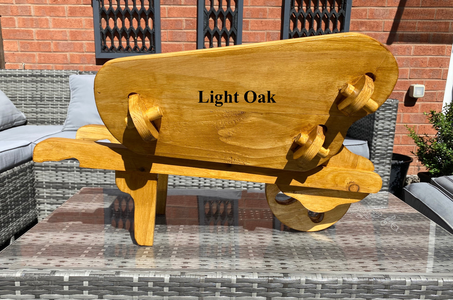 Wooden Wheelbarrow Planter – Decorative Garden & Patio Planter