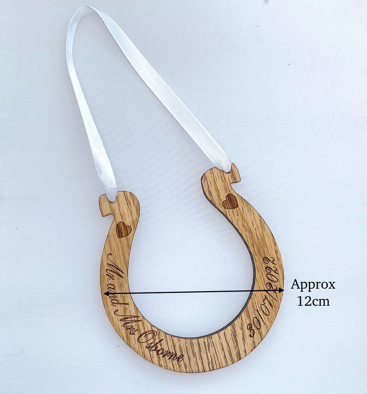 Personalised Wood Wedding Horseshoe