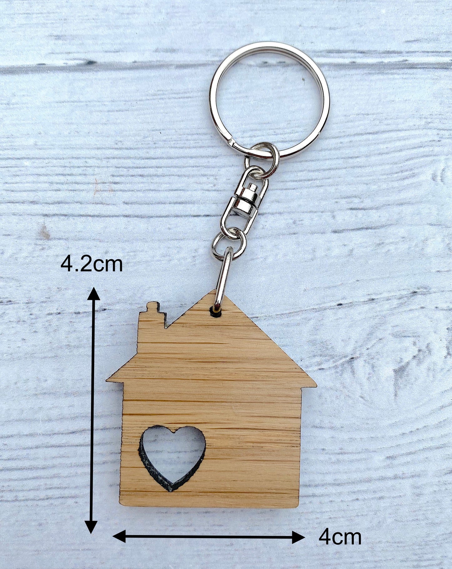 Wood House Keyring