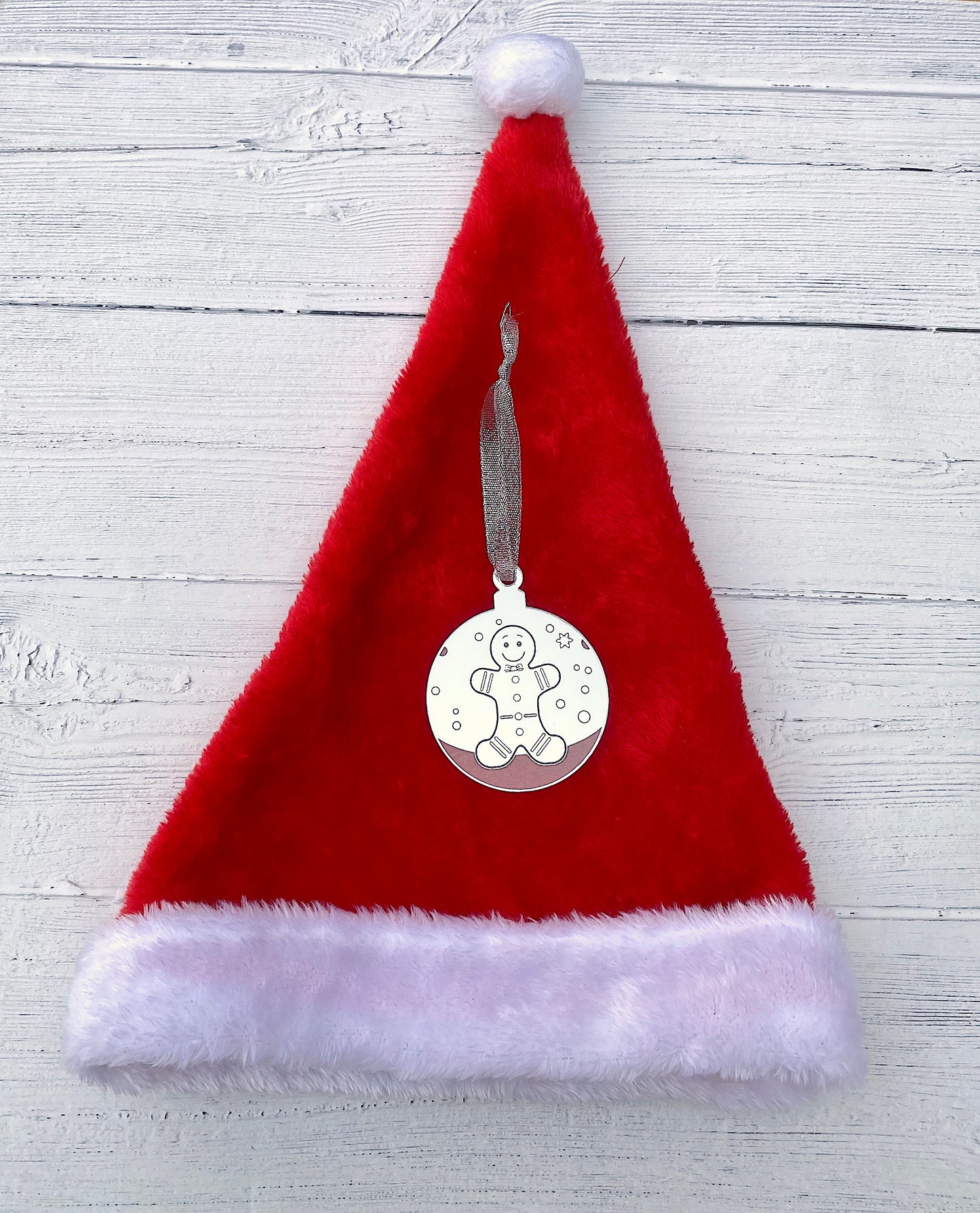 Gingerbread Man Mirror Acrylic Bauble – Christmas Tree Ornament