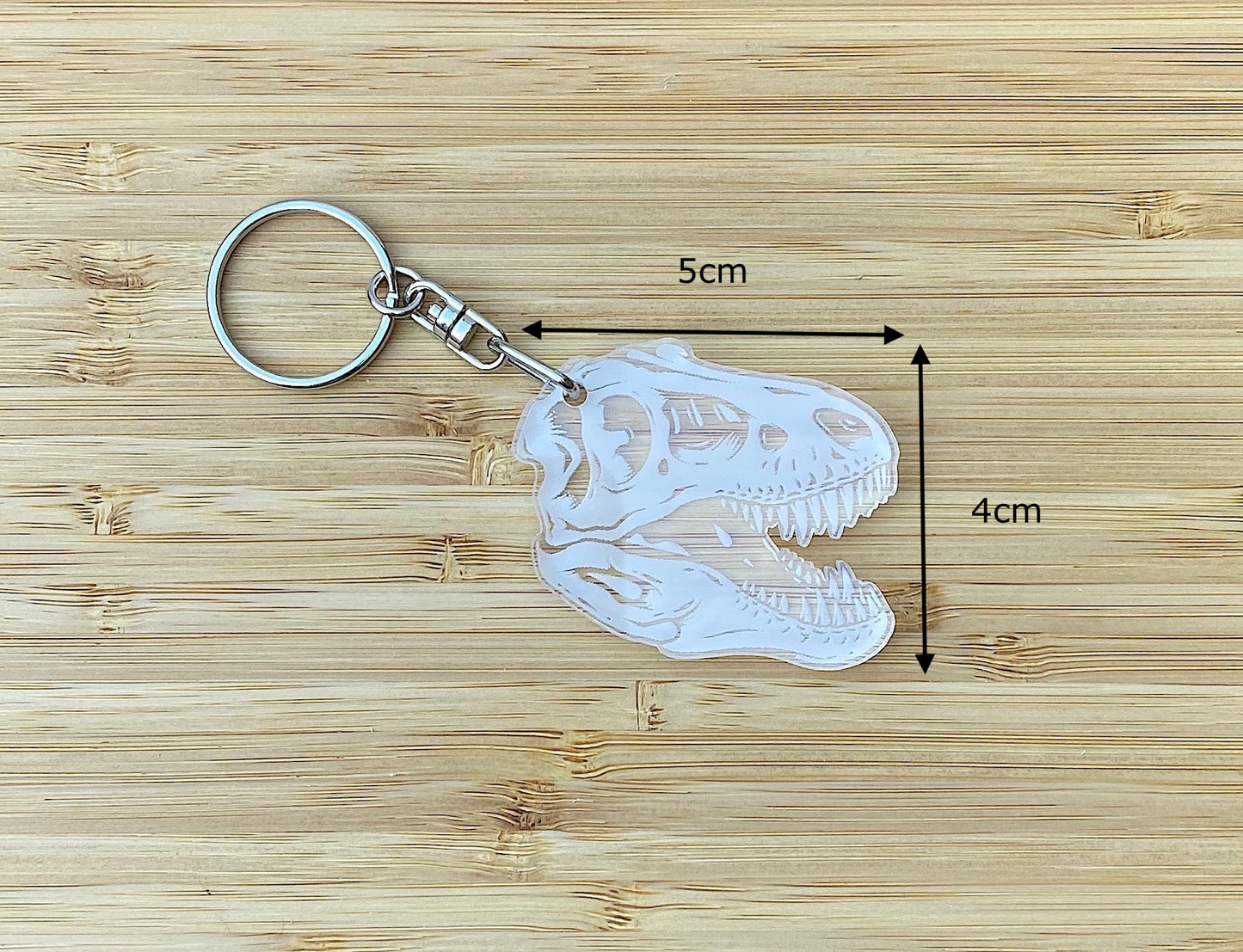 Acrylic Dinosaur Keyring