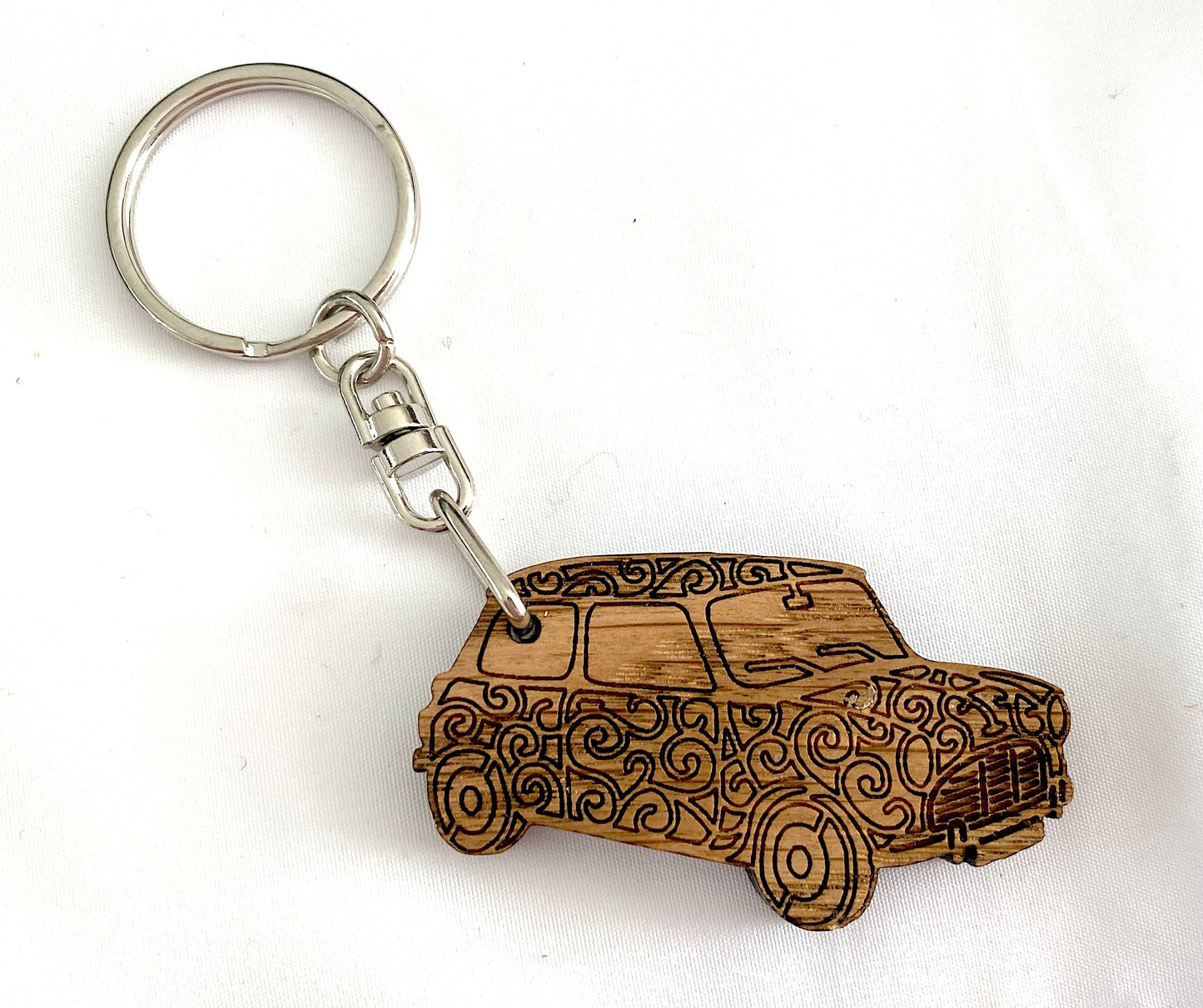 Wood Mini Car Keyring