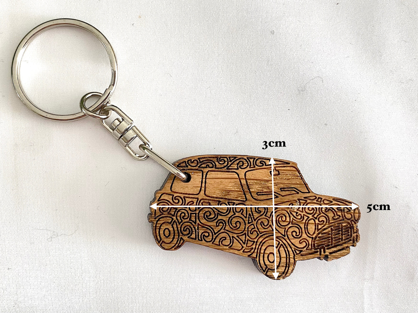 Wood Mini Car Keyring