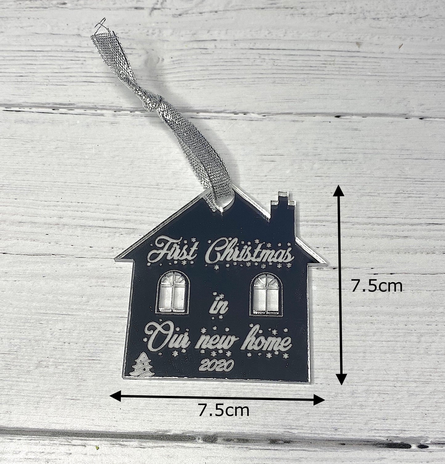 First Christmas in Our New Home Bauble – Mirror Acrylic Ornament