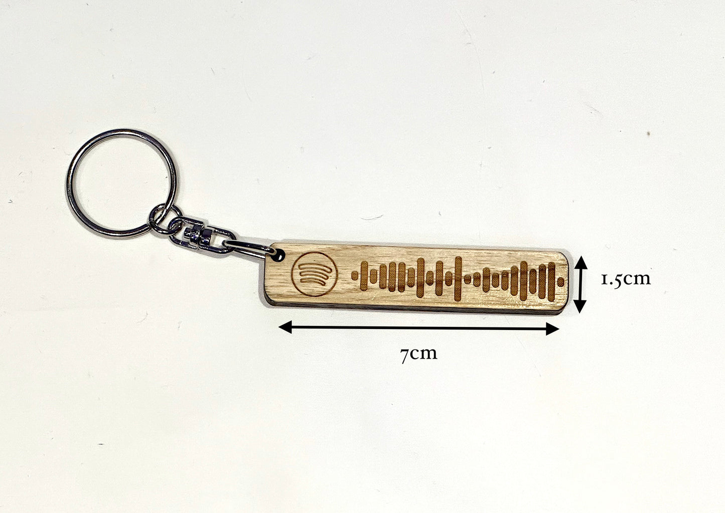 Personalised Wood Spotify Keyring