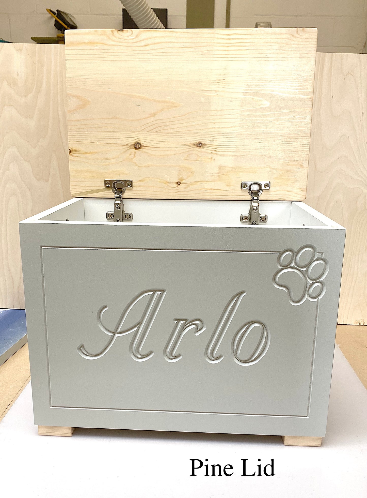 Personalised Wooden Dog Toy Box