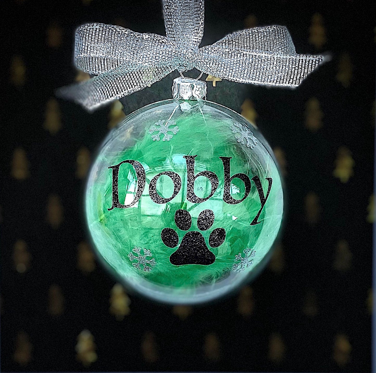 Personalised Pet Feather Bauble