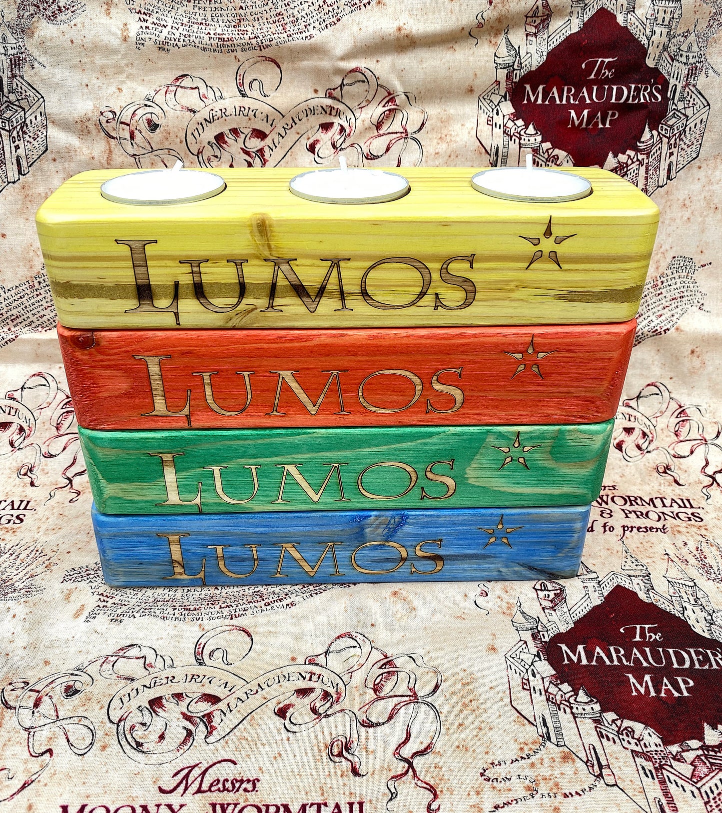 Wood Lumos Candle Holder – Magical Home Decor Gift