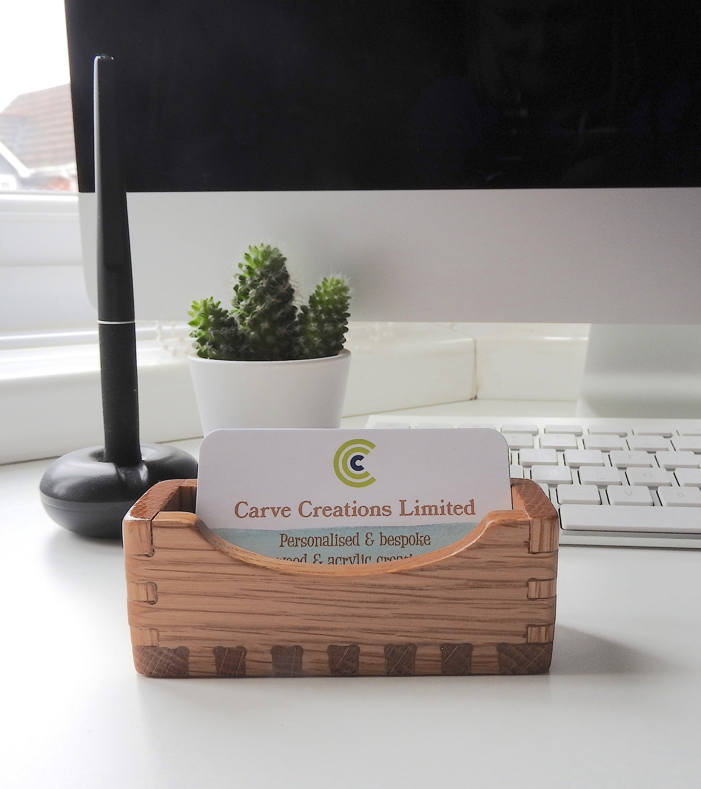 Wooden Business Card Holder