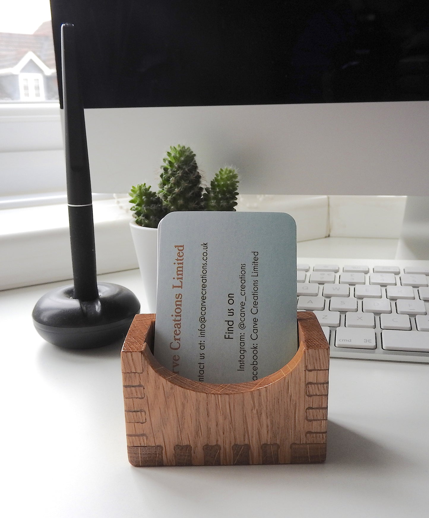 Wooden Business Card Holder