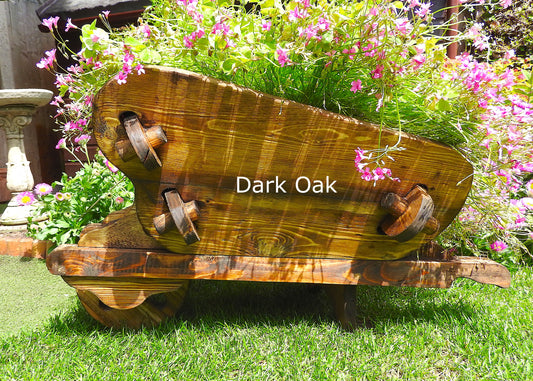 Wooden Wheelbarrow Planter – Decorative Garden & Patio Planter