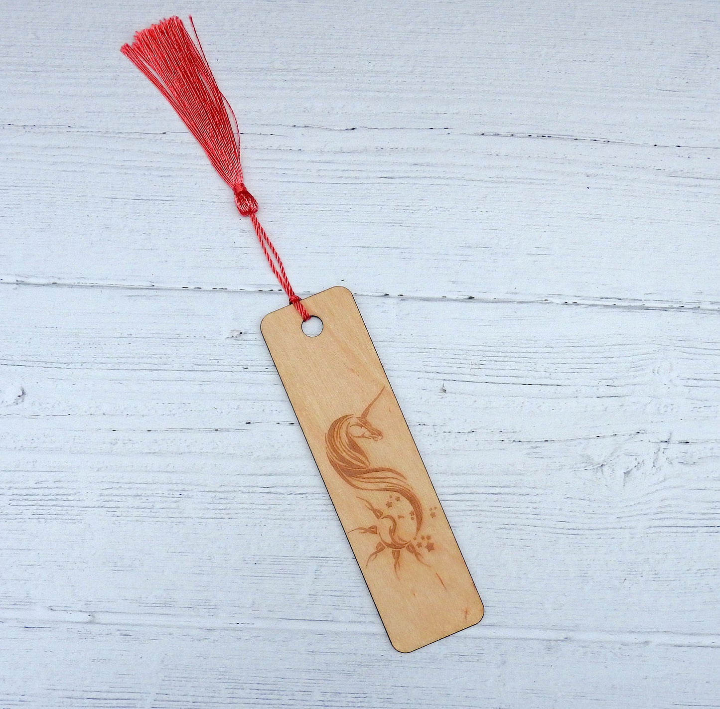 Wood Unicorn Bookmark