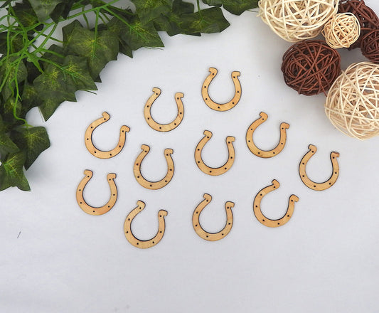 Wood Wedding Table Confetti - Horseshoe or Bride and Groom