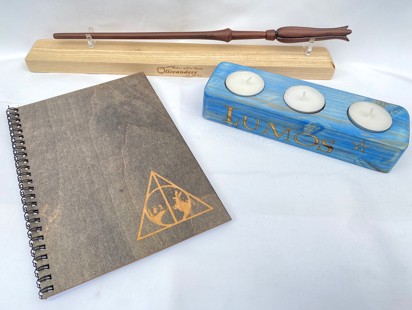 Wood Lumos Candle Holder – Magical Home Decor Gift