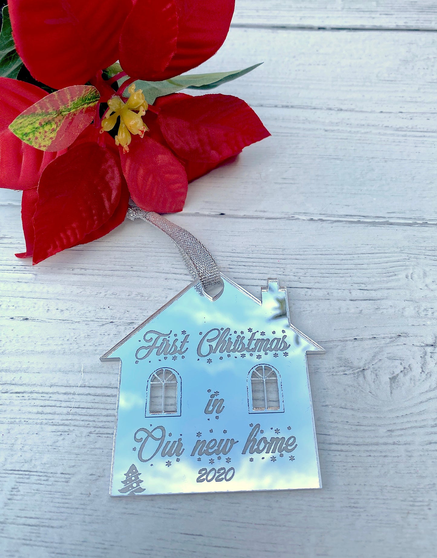 First Christmas in Our New Home Bauble – Mirror Acrylic Ornament