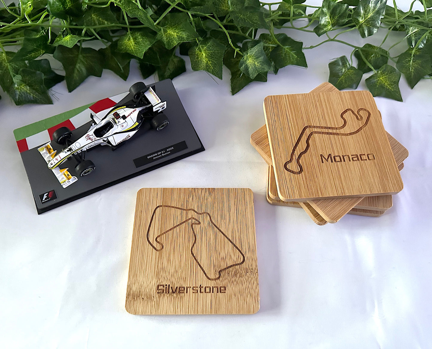 F1 Track Coasters - Wood