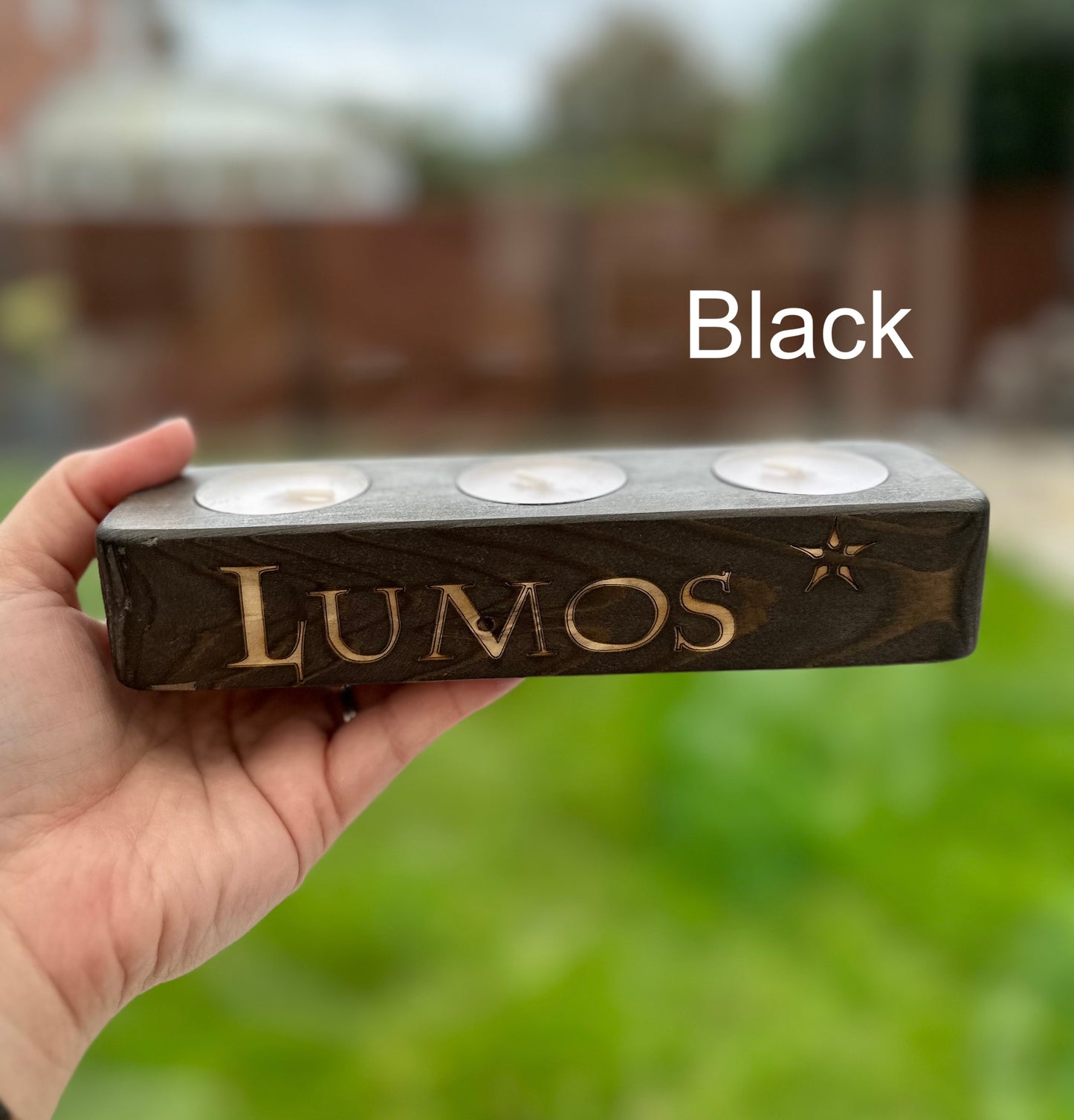 Wood Lumos Candle Holder – Magical Home Decor Gift