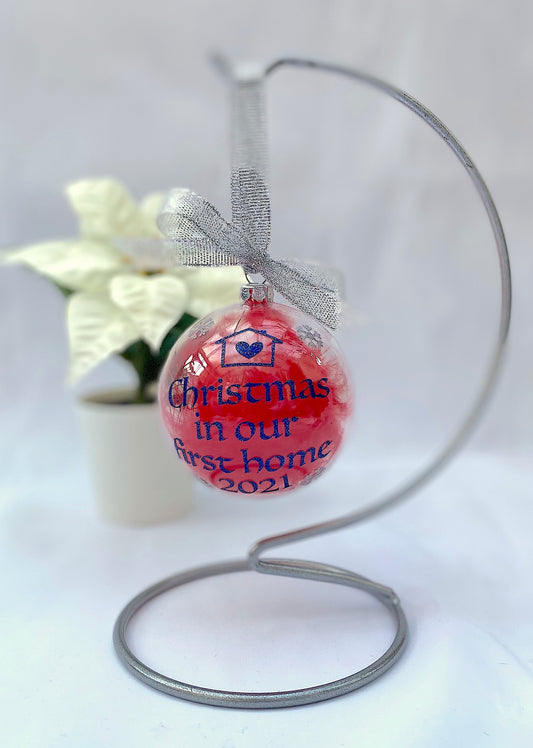 New Home Feather Bauble