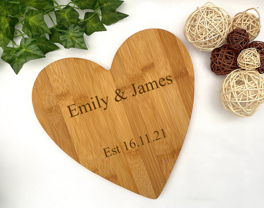 Personalised Heart-Shaped Serving Board