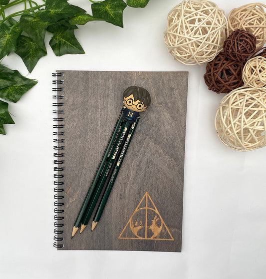 A5 Plain Paper Wood Notebook