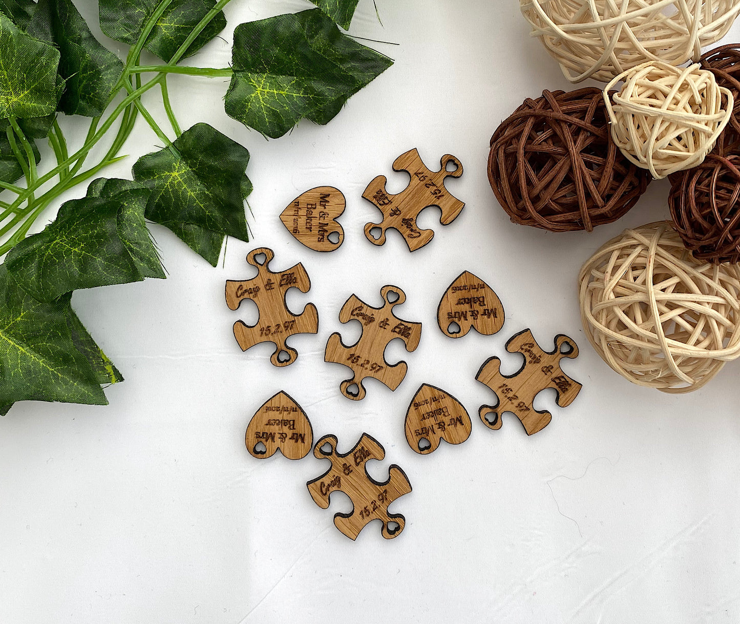 Personalised Wooden Wedding Table Decorations