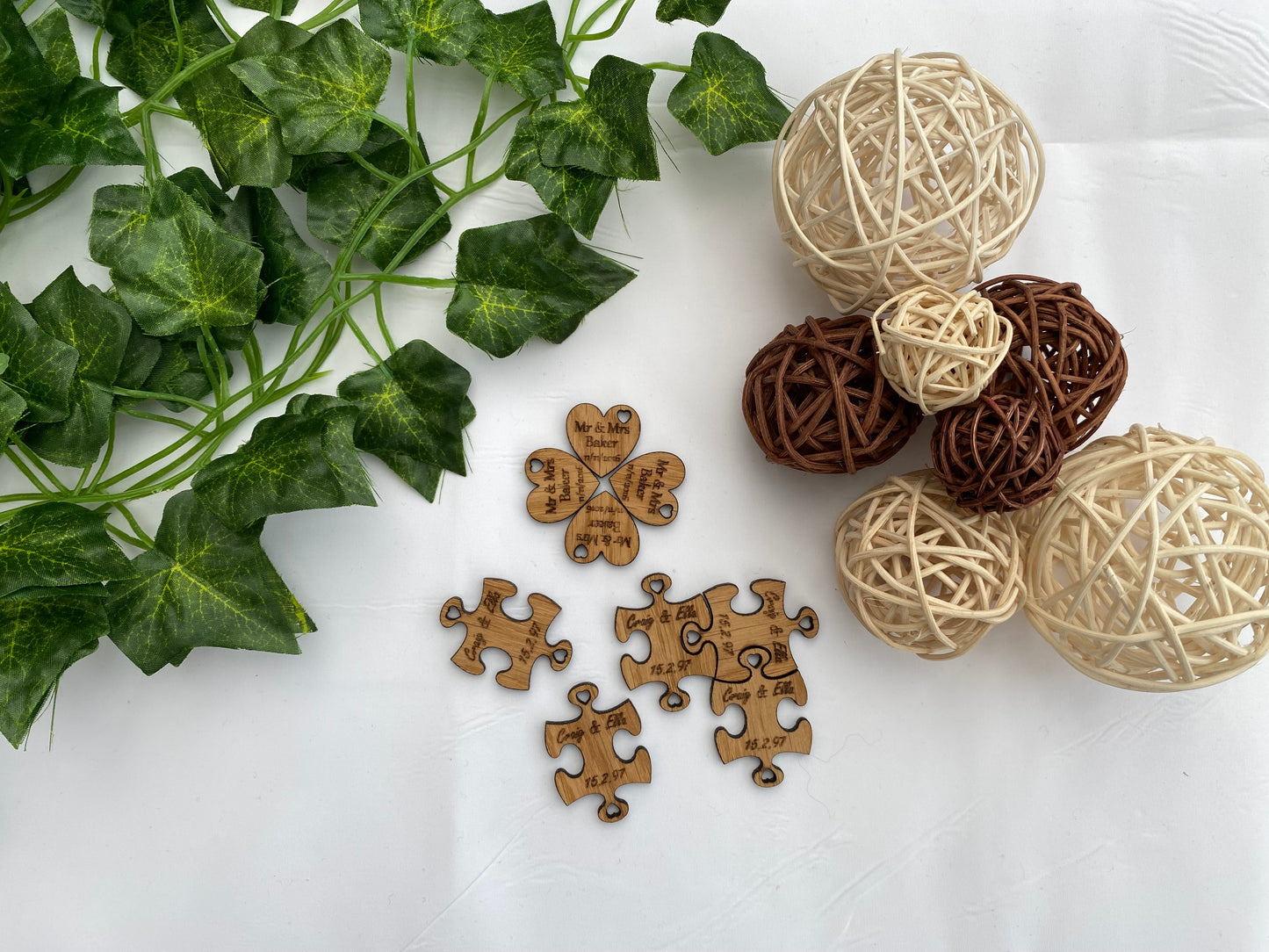 Personalised Wooden Wedding Table Decorations