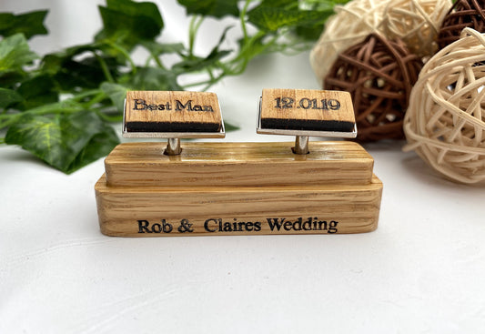 Personalised Wooden Cufflinks